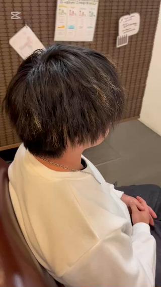 ショート カラー パーマ メンズ Face-1所属・仲谷 直のヘアスタイル