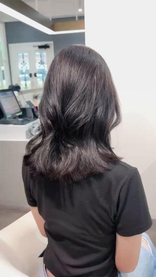 セミロング カラー 京都韓国ヘア🇰🇷 /髪質改善/透カラーのヘアスタイル