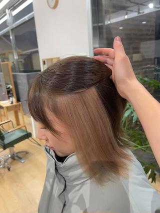 オリーブベージュ×ミルクティーベージュ
インナーのみのブリーチは¥5000円になります
メニューはダブルカラーで選択してカウンセリング時にお伝えください 