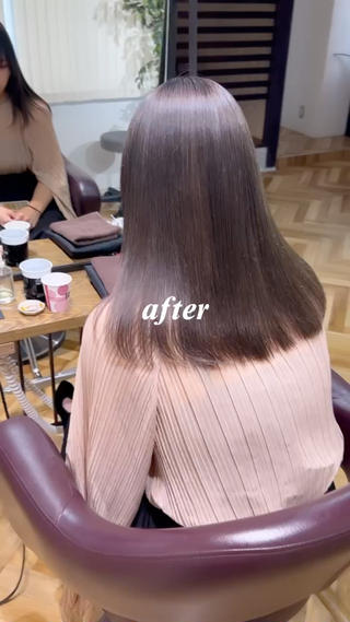 セミロング カラー デザインカラー 🥨HAZUKiのヘアスタイル
