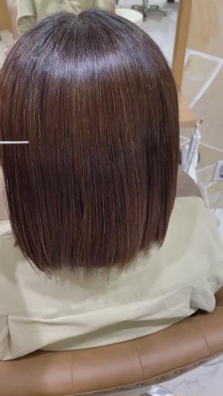 ナチュラルな縮毛矯正で柔らかい質感に 