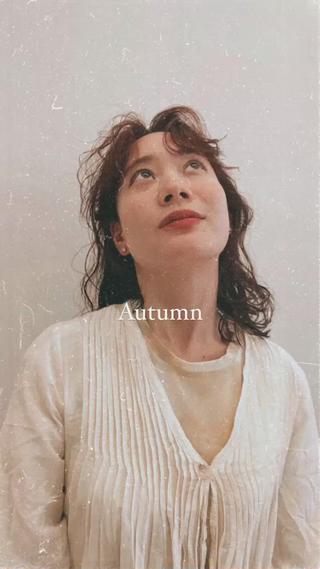 強めのくるくるパーマ× 暖色

 