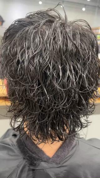 波巻きパーマウエット時 