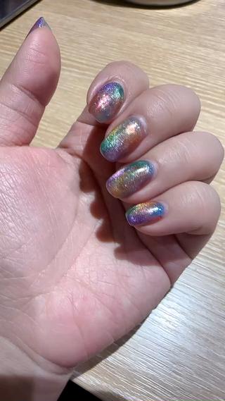 #ギラギラネイル #マグネットネイル #カラーネイル #中国西域風ネイル #ニュアンス