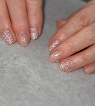 ピンクフラッシュでキラキラハート 