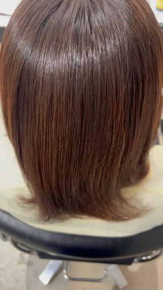 酸性ストレート
オイルもアイロンもしてません 