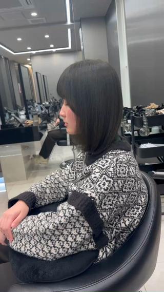 ミディアム カラー HARUKI MINATO japan 仙台店所属・✨【髪質改善/縮毛 矯正】✨ゆうほのヘアスタイル