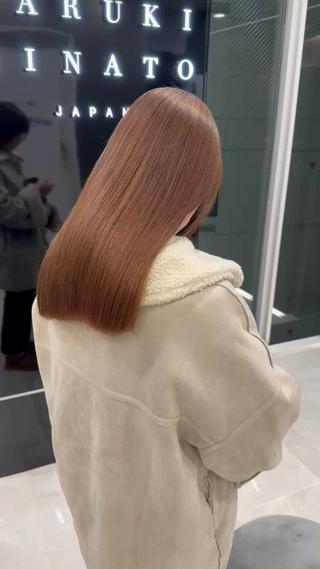 ロング カラー HARUKI MINATO japan 仙台店所属・✨【髪質改善/縮毛 矯正】✨ゆうほのヘアスタイル