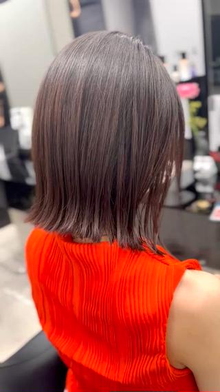 ミディアム ioeわかめようじ/ 縮毛矯正/髪質改善のヘアスタイル