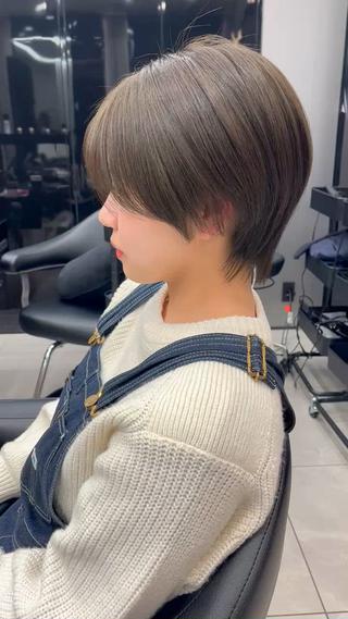 ショート カラー ioeわかめようじ/ 縮毛矯正/髪質改善のヘアスタイル