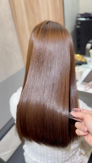 髪質改善ストレートで自分史上最高の艶髪 