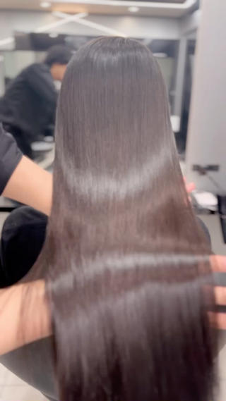 ロング ioeわかめようじ/ 縮毛矯正/髪質改善のヘアスタイル