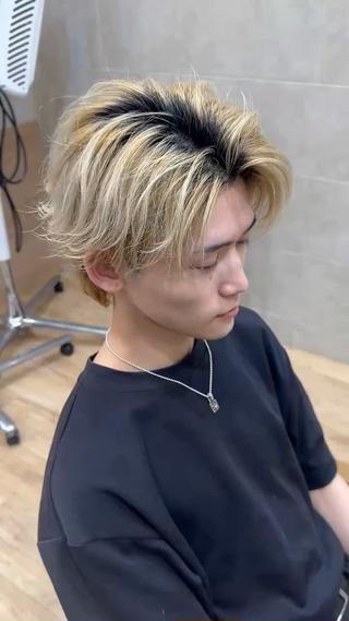 ミディアム 渡邉 悠作のヘアスタイル