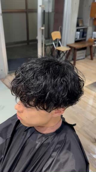 ショート パーマ メンズ fifth札幌 堀内新史のヘアスタイル