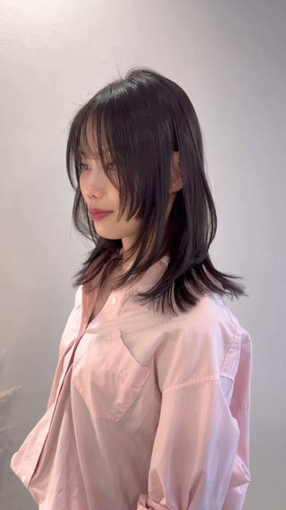 姫カット/ブロックカット/レイヤーミディアム/レイヤーカット/切りっぱなし/ロングボブ/ロブ 