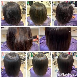 毛先にブリーチ履歴あり、全体的にファッションカラーしていて癖は緩いですが細くて軟毛。
仕上がりは手と荒櫛でとかしながら乾かしただけです。
ブローやアイロンは全くしておりません。 