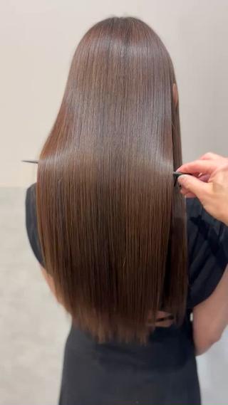 ロング 自然で柔らかい縮毛 矯正✨松尾郁哉のヘアスタイル