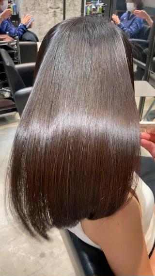 ミディアム 自然で柔らかい縮毛 矯正✨松尾郁哉のヘアスタイル