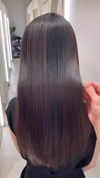 ロング 自然で柔らかい縮毛 矯正✨松尾郁哉のヘアスタイル