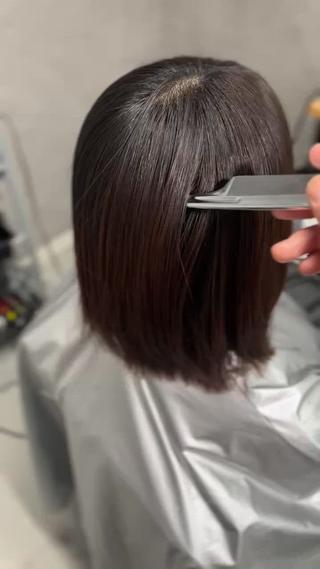 ショート パーマ 透明感カラー特化/ 顔まわり特化/辻部のヘアスタイル