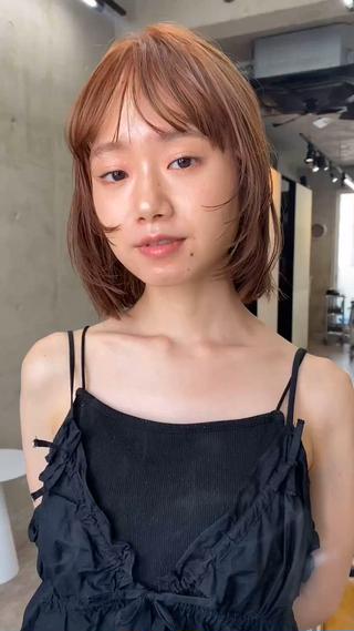 ミディアム カラー SALT WATER所属・🫐 𝐌𝐚𝐨 🫐似合わせcutのヘアスタイル