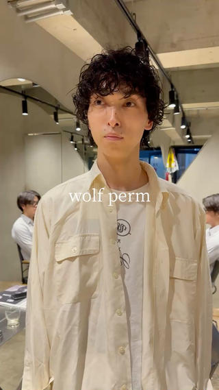 ミディアム パーマ メンズ 🌈圧倒的デザイン パーマ　関和希のヘアスタイル