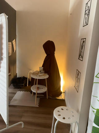 よもぎ蒸し中の様子 