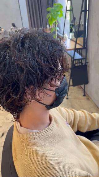 ミディアム パーマ メンズ 🟦ROOM MEN 瀬古　侑輝🟦のヘアスタイル