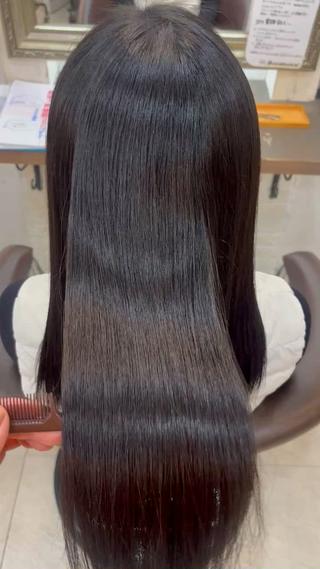 乾かしただけでこのツヤ感とまとまり出せます