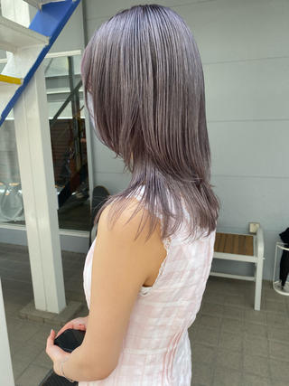 ミディアム カラー ヘアアレンジ lani 天神大名/ブリーチのヘアスタイル