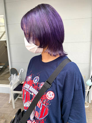 ショート カラー ヘアアレンジ lani 天神大名/ブリーチのヘアスタイル