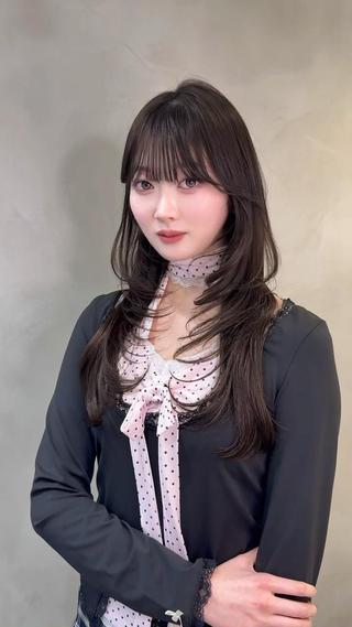 ロング カラー 大宮レイヤーカット ハッシュ　柏崎颯刀のヘアスタイル