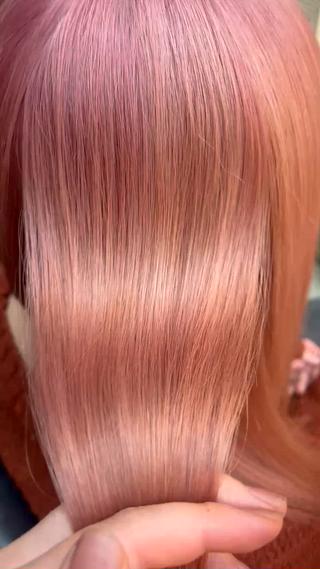 最後にトリートメント＆ストレートアイロンをかけてあげるだけでも仕上がりがつやつやになります！ 