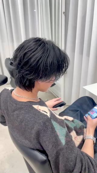 パーマで動きのあるメンズセット 