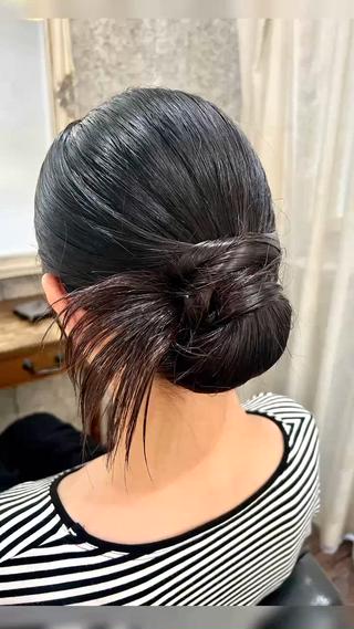 和装ヘア、タイトシニヨンのカチモリヘア 