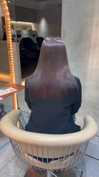 乾かしただけの美髪縮毛矯正 