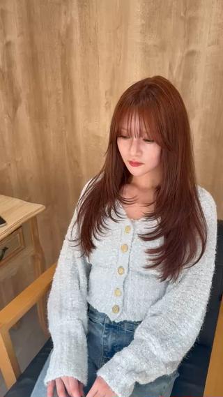 ロング カラー 髪質改善＊韓国ヘア＊ レイヤー＊IBUKIのヘアスタイル