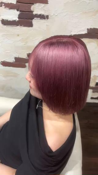 ブリーチ必須カラーです！
むらさきピンクめっちゃかわいいです 