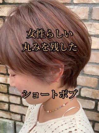 丸みを残したショートボブ♡ 