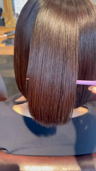 ショート パーマ 髪質改善カラー ブラウン🤎YUMEのヘアスタイル