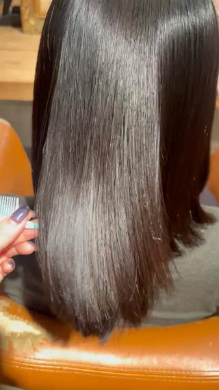 ロング パーマ 髪質改善カラー ブラウン🤎YUMEのヘアスタイル