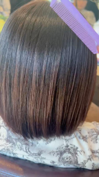 ショート パーマ 髪質改善カラー ブラウン🤎YUMEのヘアスタイル
