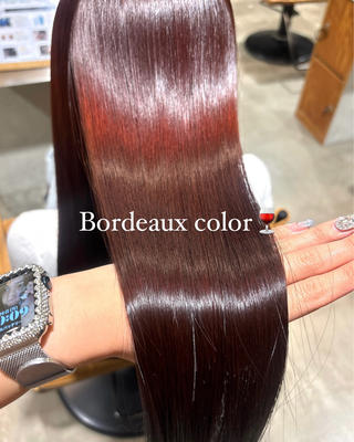 ✰ボルドーカラー
✰個人個人の髪質にはよりますが暖色は艶髪がさらにします 