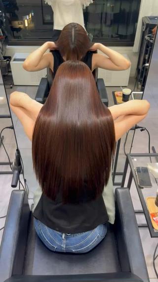 ロング AHNKISM所属・髪質改善/艶カラー HANAのヘアスタイル