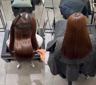 ロング AHNKISM所属・髪質改善/艶カラー HANAのヘアスタイル