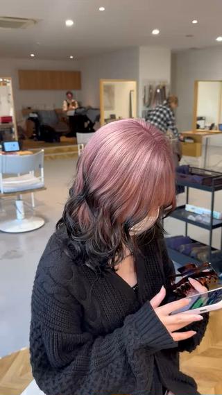 春っぽいpinkでルーツカラー
 