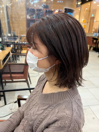 レイヤーミディ×ほんのりパープルなグレージュ 