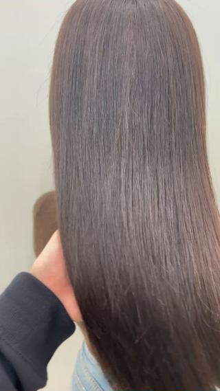 ストレートパーマカラー 