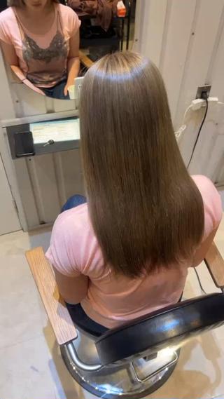 ブリーチで作るオリーブベージュ 