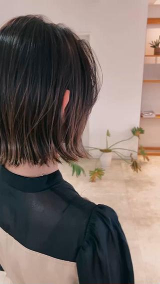 ミディアム hoNua. 栄/透明感カラーのヘアスタイル